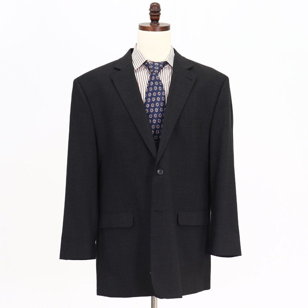 GS 50R Gray Solid 2-Button Sport Coat Blazer Jacket P486